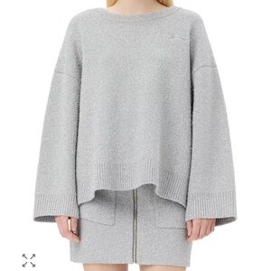 Women's Metallic Gray Sweater